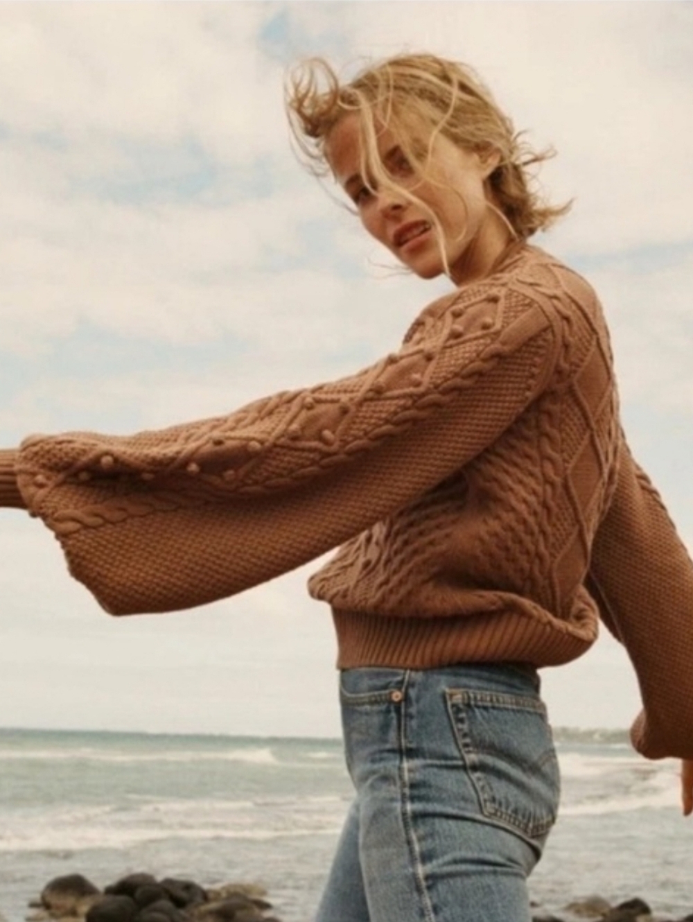 Doen Lulu pom pom sweater, medium